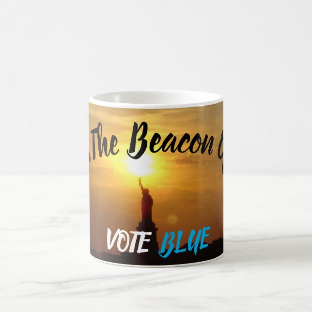 Return The Beacon Of Hope VOTE BLUE Coffee Mug (Center)