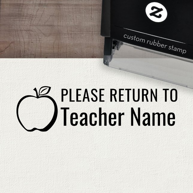 Return To Custom Teacher Name Classroom Self-inking Stamp (Custom Teacher Stamp - Self Inking Rubber Stamp)