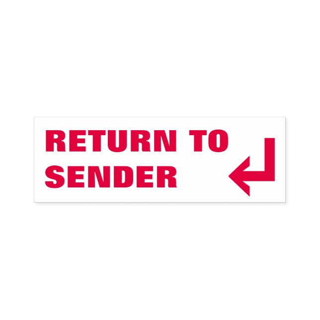"RETURN TO SENDER" + Arrow Self-inking Stamp (Design)