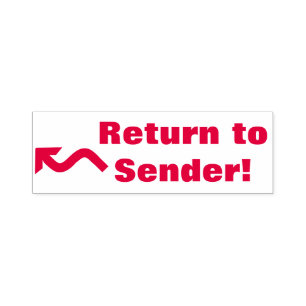 "Return to Sender!" + Arrow Self-inking Stamp