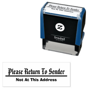 Return To Sender - No Longer At This Address Self-inking Stamp