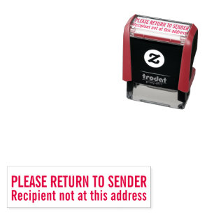 Return to Sender Not at This Address Self-inking Stamp