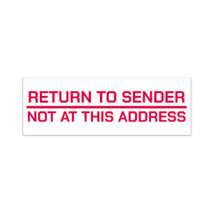 Return to Sender Not at This Address Self-inking Stamp