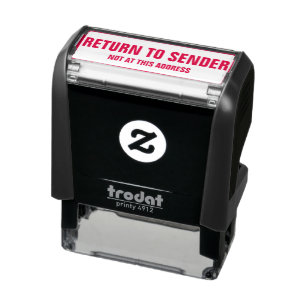 Return To Sender Not At This Address Template Self-inking Stamp