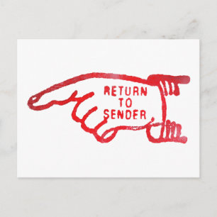 Return To Sender Postcard