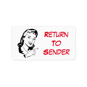 Return To Sender RTS Retro Lady Sticker