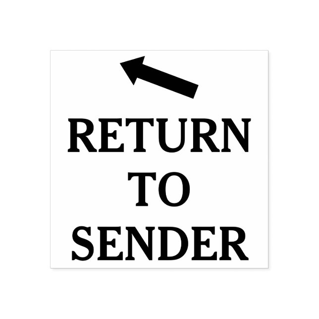 "RETURN TO SENDER" Rubber Stamp (Imprint)