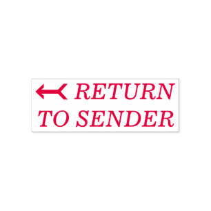"RETURN TO SENDER" Rubber Stamp
