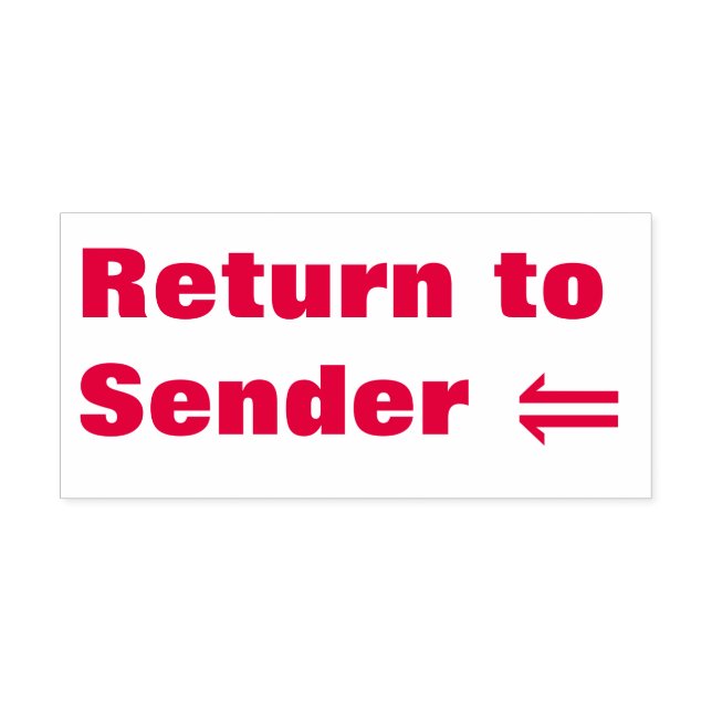 "Return to Sender" Rubber Stamp (Design)