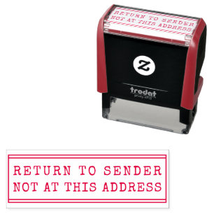 Return to Sender Simple Office Custom Self-inking Stamp