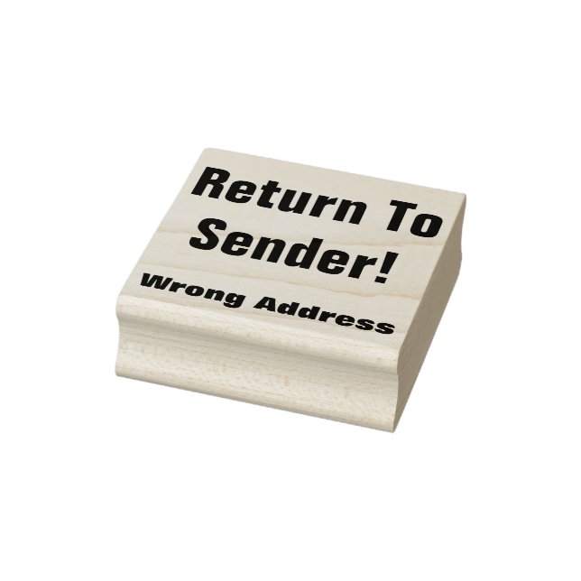 "Return To Sender!" "Wrong Address" Rubber Stamp (Stamp)