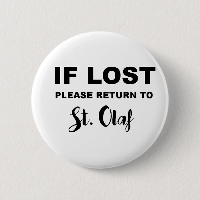 Return to St. Olaf 6 Cm Round Badge (Front)