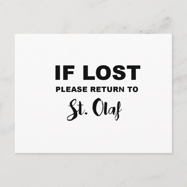 Return to St. Olaf Postcard (Front)