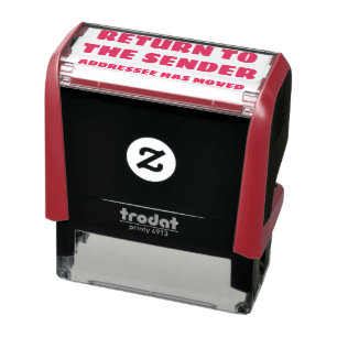 "RETURN TO THE SENDER" "ADDRESSEE HAS MOVED" SELF-INKING STAMP