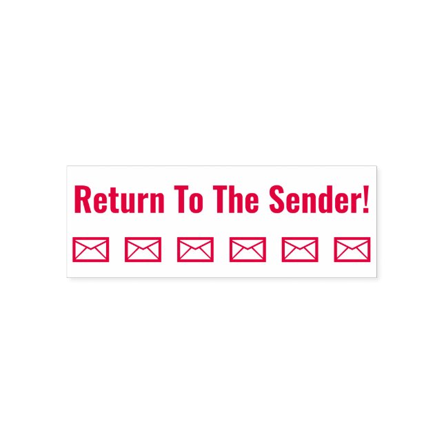 "Return To The Sender!" & Envelope Rubber Stamp (Design)