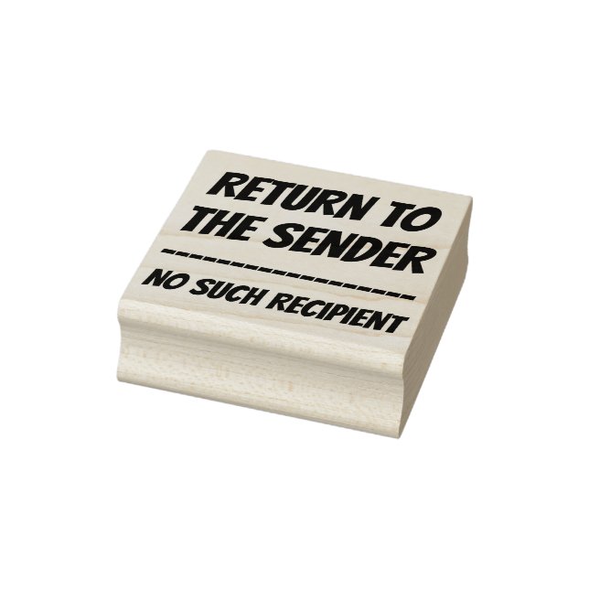 "RETURN TO THE SENDER" "No Such Recipient" Rubber Stamp (Stamp)