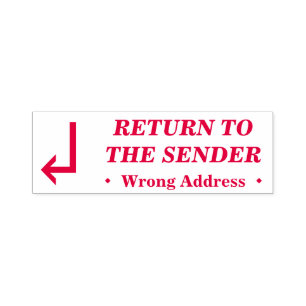 "RETURN TO THE SENDER" Rubber Stamp