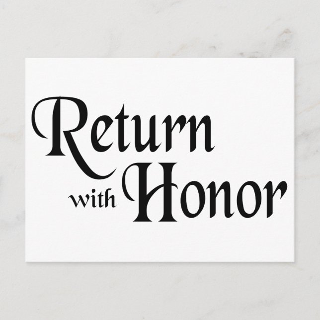 Return With Honour Postcard (Front)