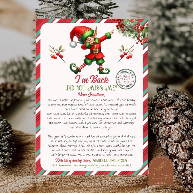 Returning Elf Arrival Letter Invitation (Creator Uploaded)