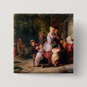 Returning from the Fair 15 Cm Square Badge