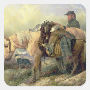 Returning from the Hill, 1868 Square Sticker