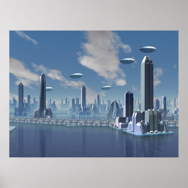 Returning Home Scifi Art Print (Front)