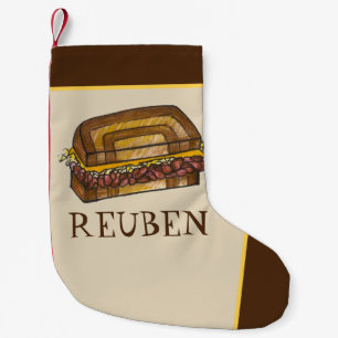Reuben Sandwich Jewish Deli Cuisine Hanukkah Small Christmas Stocking