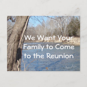 Reunion card-customise postcard