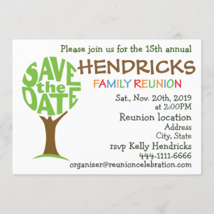 Reunion design for families invitation