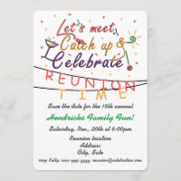 Reunion design for families, school mates, peers