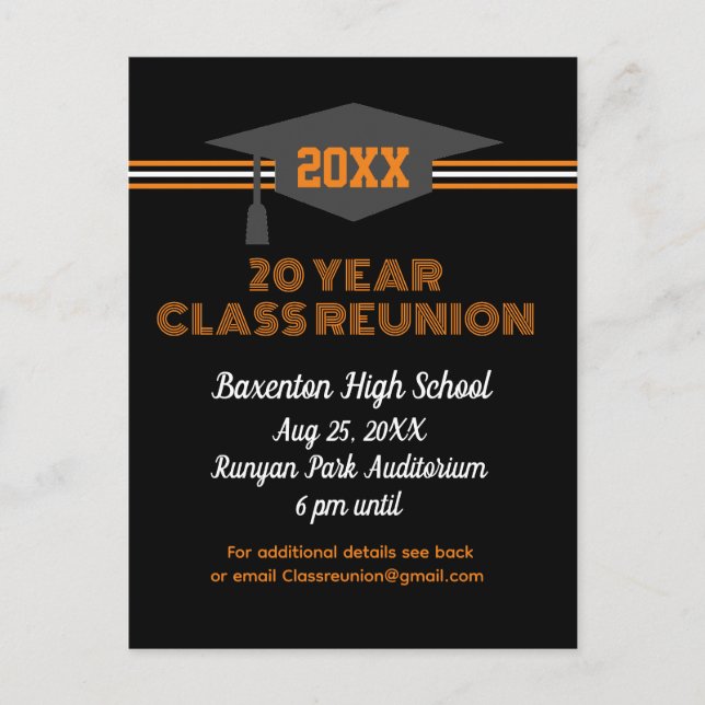 Reunion Invitation! Custom Class Reunion Postcard (Front)