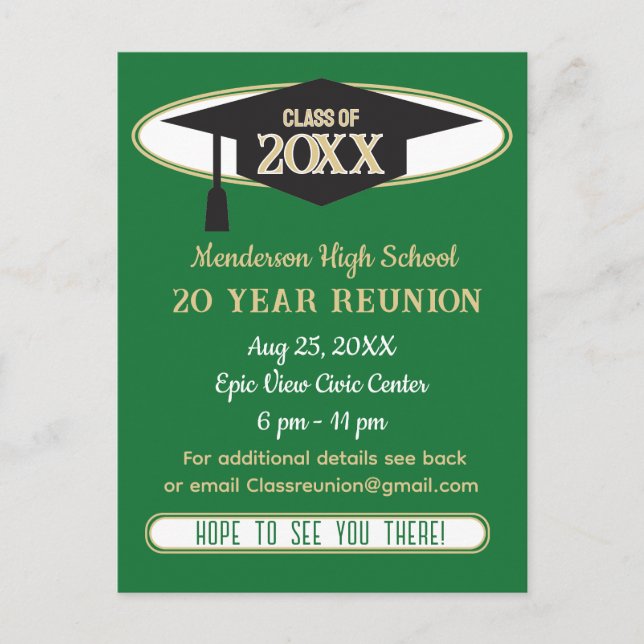 Reunion Invite! Perfect Class Reunion Postcard (Front)
