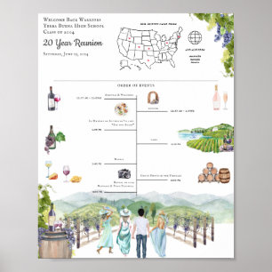 Reunion Itinerary Schedule Welcome Poster