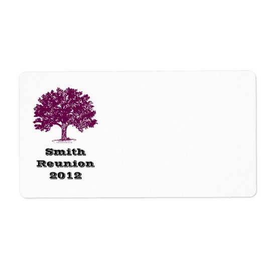 Reunion Name Tags Shipping Label