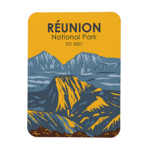 Reunion National Park Vintage Magnet