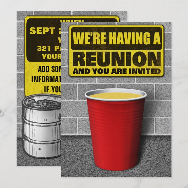Reunion Party Invitations (Front/Back)