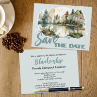 Reunion Party Lakeside Scenery Announcement 