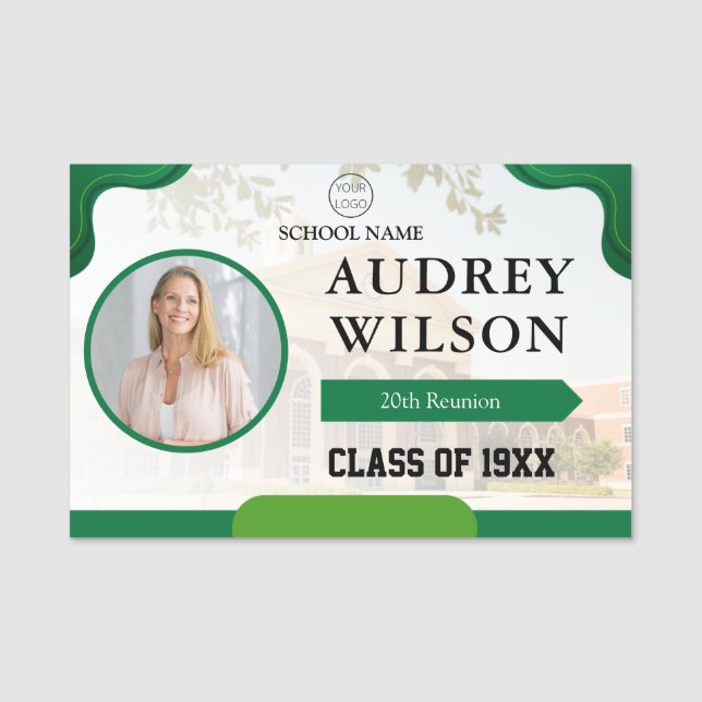 Reunion Photo Name Tags College Reunion (Front)
