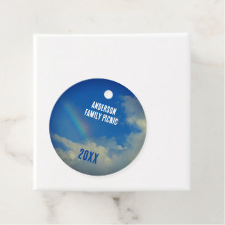 Reunion Rainbow Colourful Annual Family Picinic Favour Tags