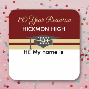 Reunion time! 3" Name tag Sticker