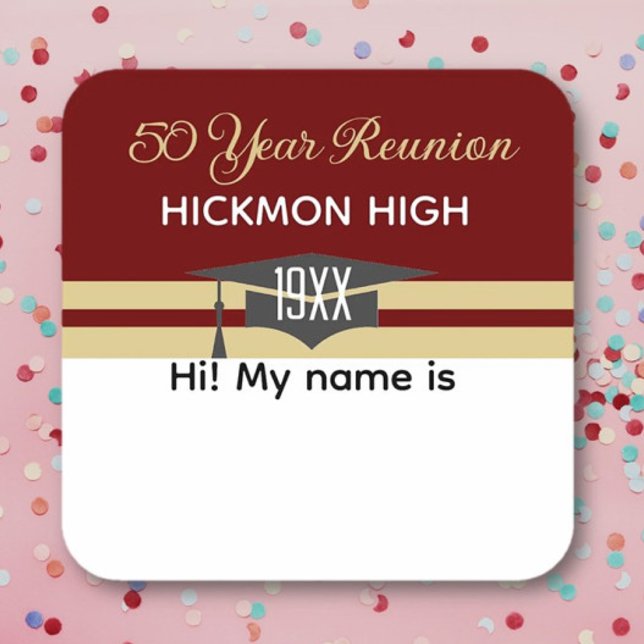 Reunion time! 3" Name tag Sticker (Creator Uploaded)