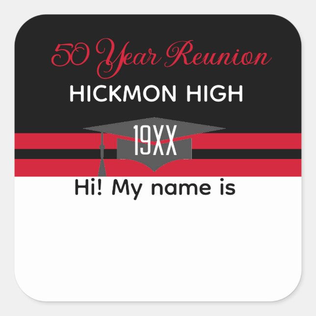 Reunion time! 3" Name tag Sticker (Front)