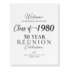 Reunion welcome sign, Class reunion welcome sign,