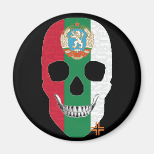 REUNIONES Bulgaria iman circular  Black B2 Magnet