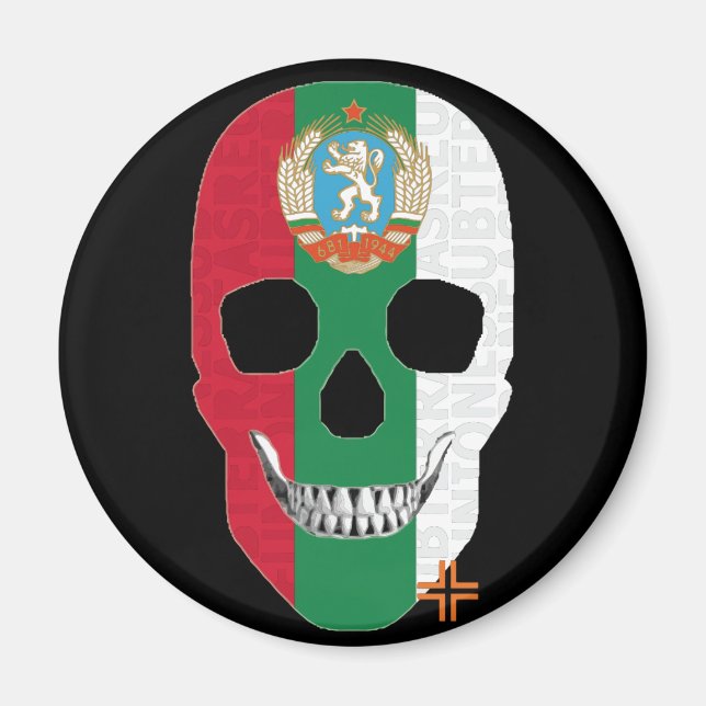 REUNIONES Bulgaria iman circular  Black B2 Magnet (Front)