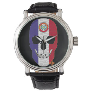 REUNIONES Paraguay reloj hombre correa cuero Watch