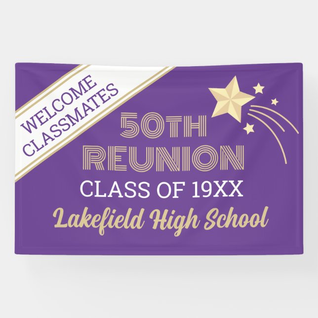 Reunite! 50 year class reunion Banner (Horizontal)