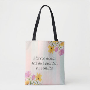 Reusable cute & good vibes tote bag