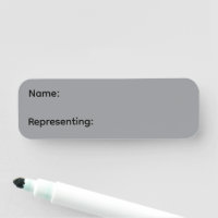 Reusable Dry Erase Name Tag Magnetic