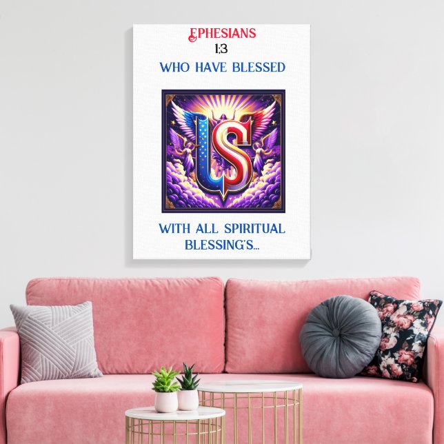 Reusable Grocery Bag Canvas Print (Insitu(LivingRoom))